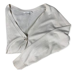 banana republic angora hair and silk cardigan cream color